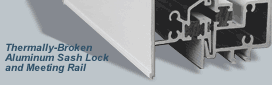 Thermally-broken Aluminum Sash Lock and Meeting Rail